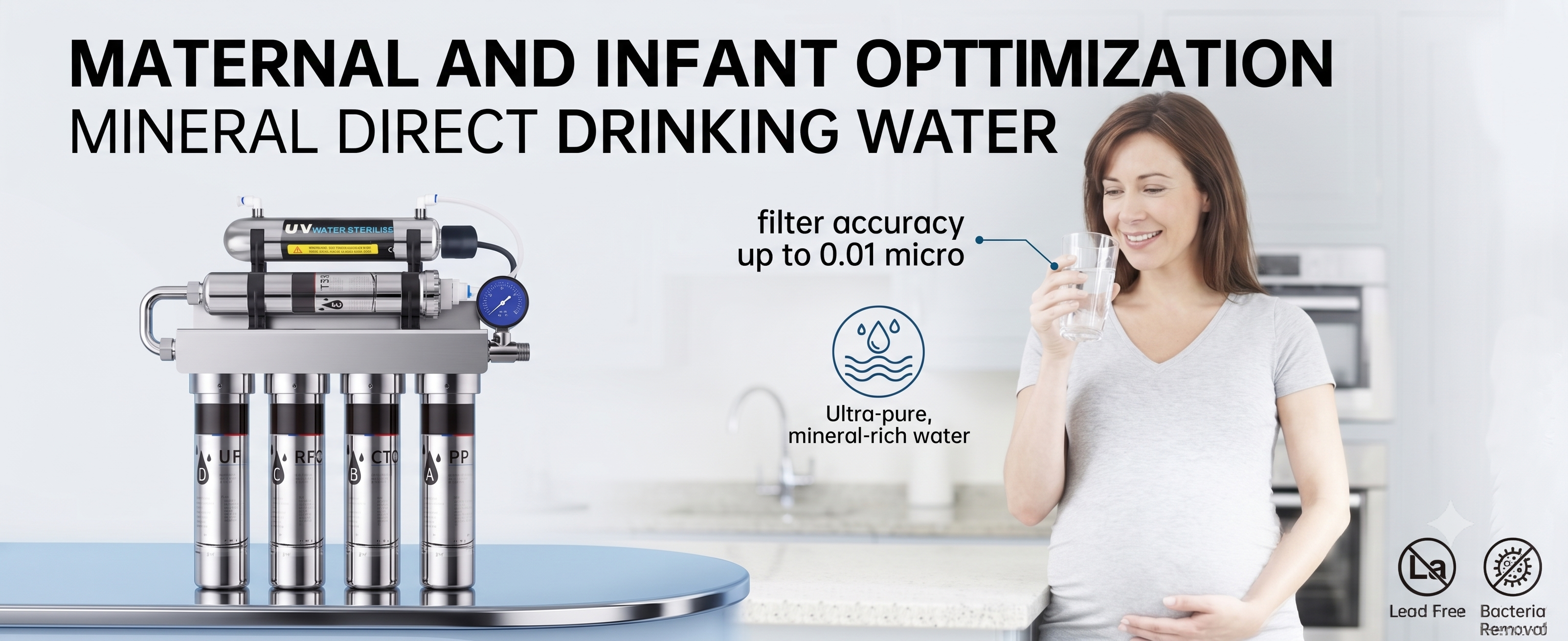 Pure Water 6-Stage Stainless Steel Water Filtration System | UV Sterilization