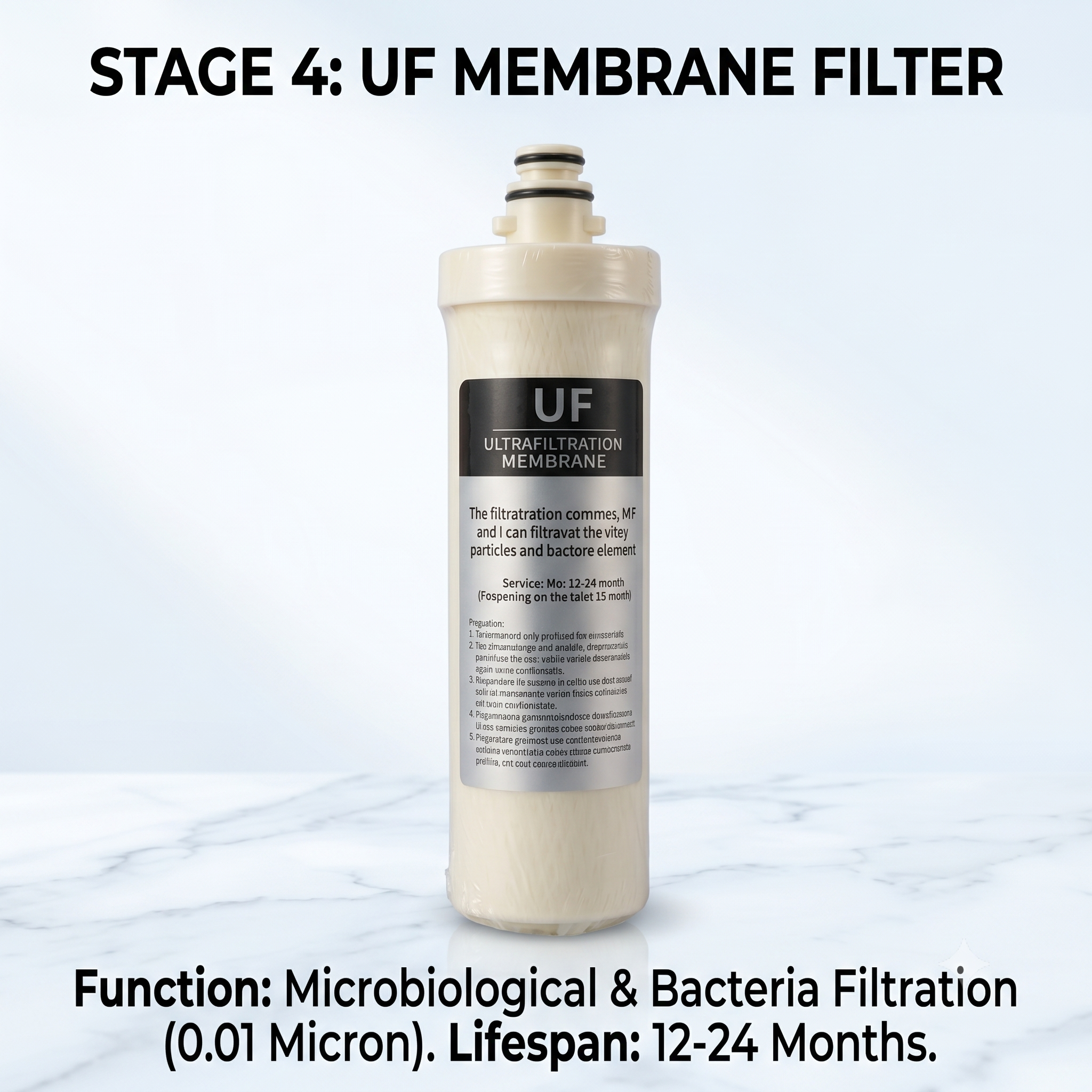 Stage 4: UF Ultrafiltration Membrane Filter (0.01 Micron)