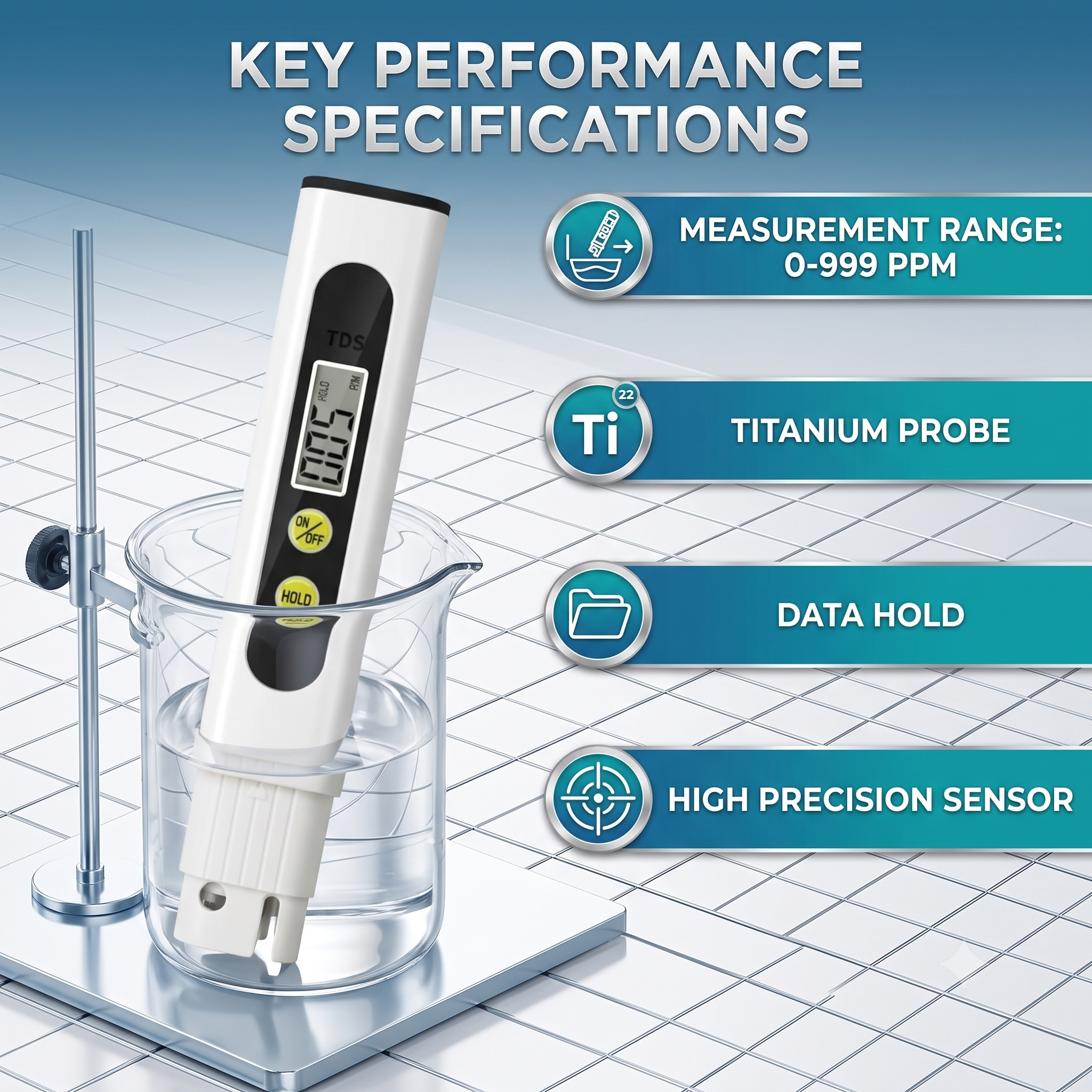 Digital TDS Water Purity Filter Temperature Tester Pen 0-9999 PPM
