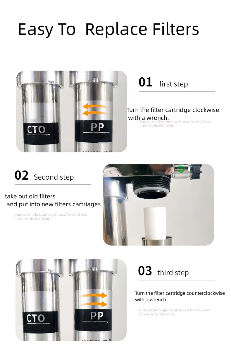 Pure Water 6-Stage Stainless Steel Water Filtration System | UV Sterilization