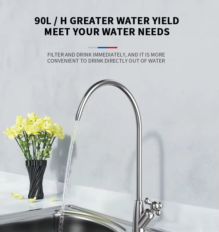 Pure Water 6-Stage Stainless Steel Water Filtration System | UV Sterilization